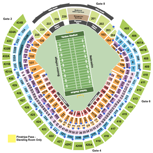 Yankee Stadium Bad Boy Mowers Pinstripe Bowl Seating Chart